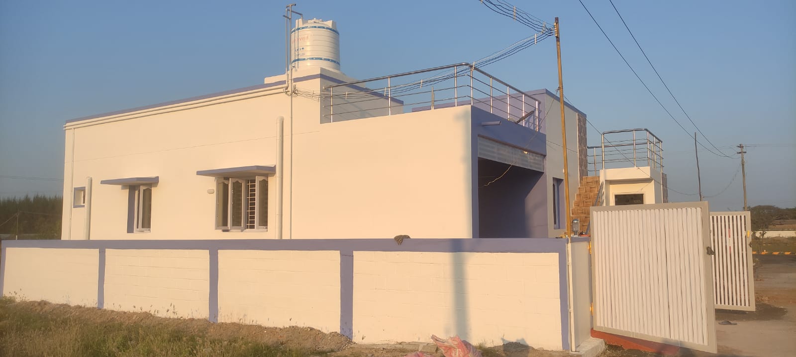 A completed independent home built by Sripad Builders in Tamil Nadu